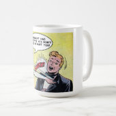 Morgenkaffee Drinkers Funny Comic Strip Kaffeetasse (VorderseiteRechts)