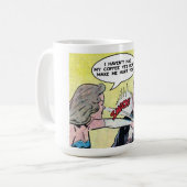 Morgenkaffee Drinkers Funny Comic Strip Kaffeetasse (Vorderseite Links)