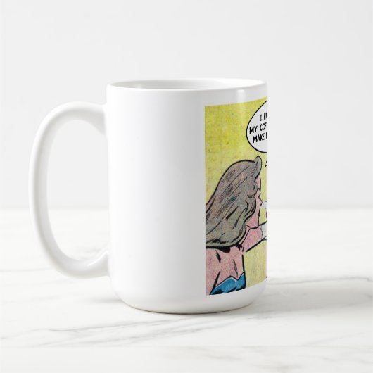Morgenkaffee Drinkers Funny Comic Strip Kaffeetasse (Links)
