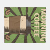 Morgenkaffee Fleecedecke (Vorderseite (Horizontal))
