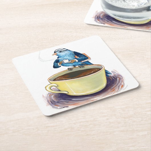 Morgenkaffee Getweetet Untersetzer (angewinkelt)