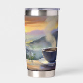 Morgenkaffee Haiku  Thermobecher (Links)