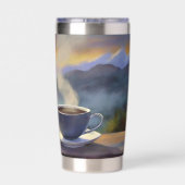Morgenkaffee Haiku  Thermobecher (Rückseite)
