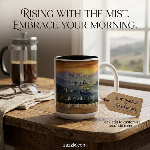 Morgenkaffee Haiku  Zweifarbige Tasse