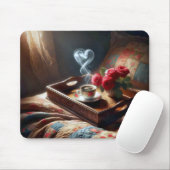 Morgenkaffee im Frühstücksfach Mousepad (Mit Mouse)