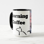 Morgenkaffee-Katze  Tasse (Vorderseite Links)