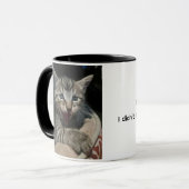 Morgenkaffee. Katzenspaß. Katzenkaffeetasse. Tasse (Vorderseite Links)