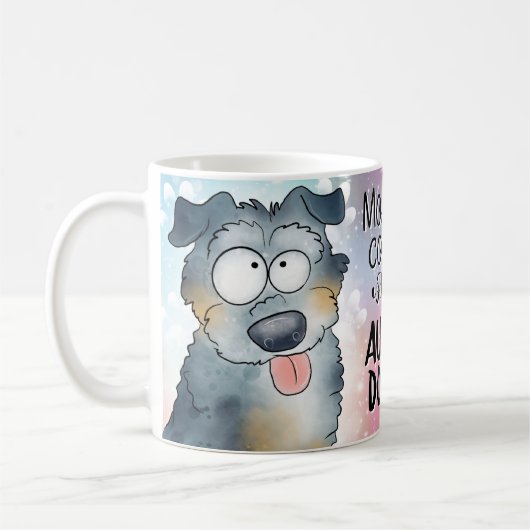 Morgenkaffee mit meinem Aussie Doodle Kaffeetasse (Links)