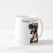 Morgenkaffee mit meinem Boxer Niedlich Kaffeetasse (VorderseiteRechts)