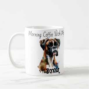Morgenkaffee mit meinem Boxer süß Kaffeetasse