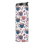 Morgenkaffee Niedlich farbenfrohe Fun Muster Thermosbecher (Nach links gedreht)