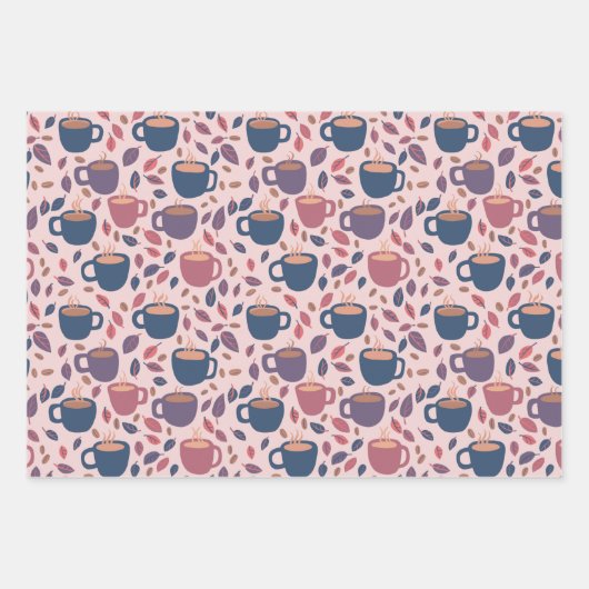 Morgenkaffee Niedlicher Pastell Geschenk Set Geschenkpapier Set (Vorderseite 2)