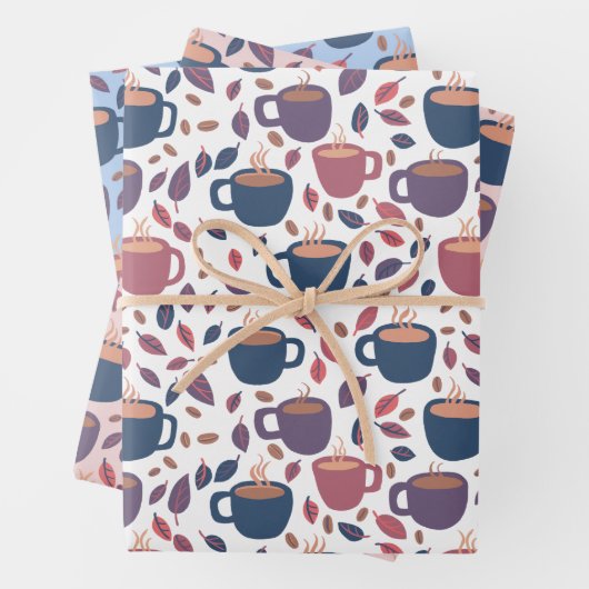 Morgenkaffee Niedlicher Pastell Geschenk Set Geschenkpapier Set (Beispiel)