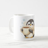 Morgenkaffee Pinguin Kaffeetasse (Vorderseite Links)