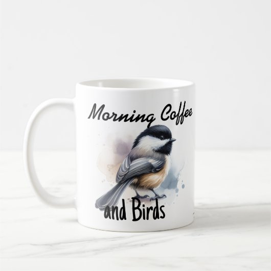 Morgenkaffee und Vögel Kaffeetasse (Links)