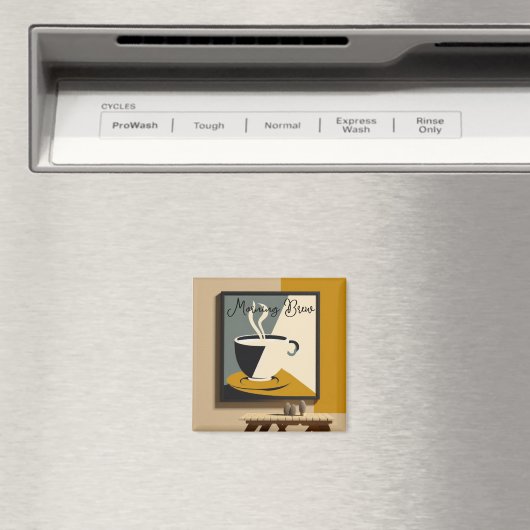 Morgenkaffee Weckte Dekoration Magnet (In Situ (Geschirrspüler))