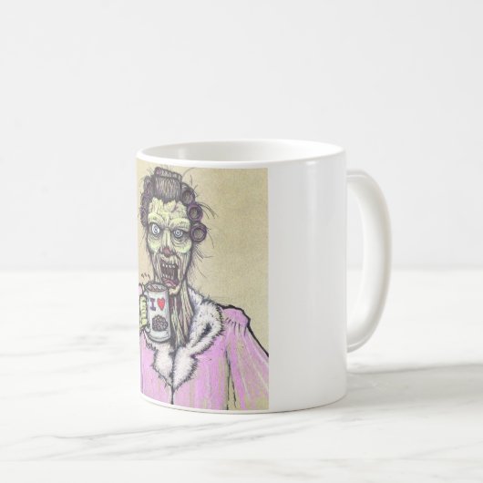 Morgenkaffeezombie Kaffeetasse (VorderseiteRechts)