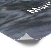 Morgenkrane am Ufer Poster (Ecke)