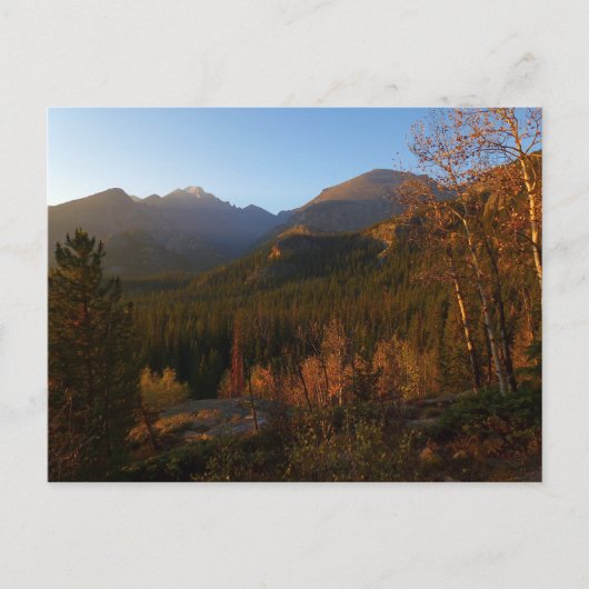 Morgenlicht auf den Rocky Mountains im Herbst Postkarte (Vorderseite)
