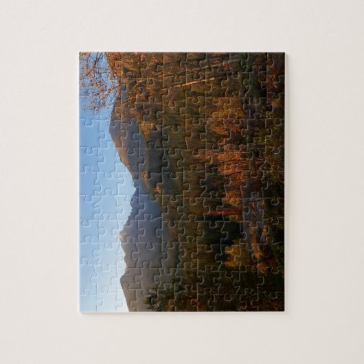 Morgenlicht auf den Rocky Mountains im Herbst Puzzle (Vertikal)