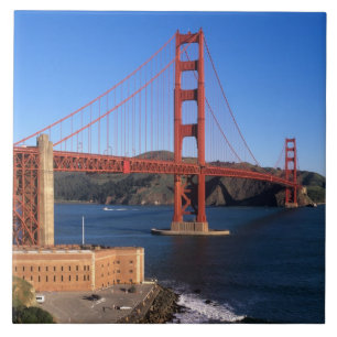 Morgenlicht badet die Golden Gate Bridge Fliese
