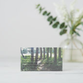 Morgenlicht belichtet einen Waldweg Visitenkarte (Stehend Vorderseite)