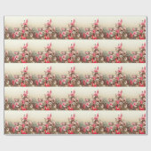 Morgenlicht, blühender rosa Kosmos. Geschenkpapier (Flach)