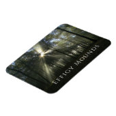 Morgenlicht durch Bäume, Effigy Mounds, Iowa Magnet (Linke Seite)