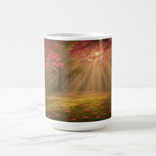Morgenlicht durch Blossom Grove Kaffeetasse (Mittel)