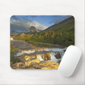 Morgenlicht grüßt Swiftcurrent Falls in Mousepad (Mit Mouse)
