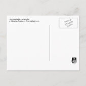 Morgenlicht Postkarte (Rückseite)