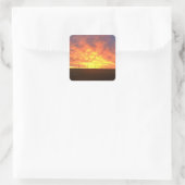 Morgenlicht Quadratischer Aufkleber (Tasche)