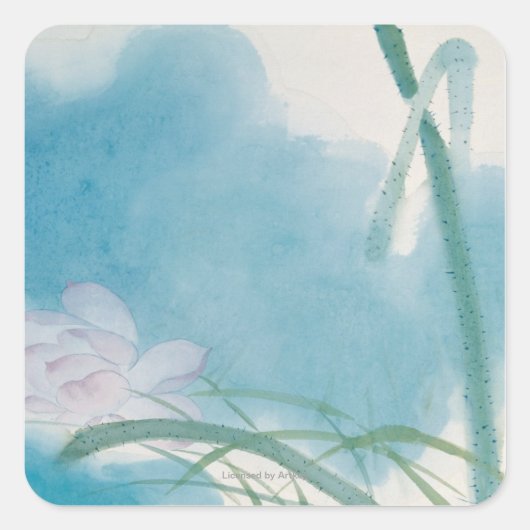 Morgenlicht Quadratischer Aufkleber (Vorderseite)