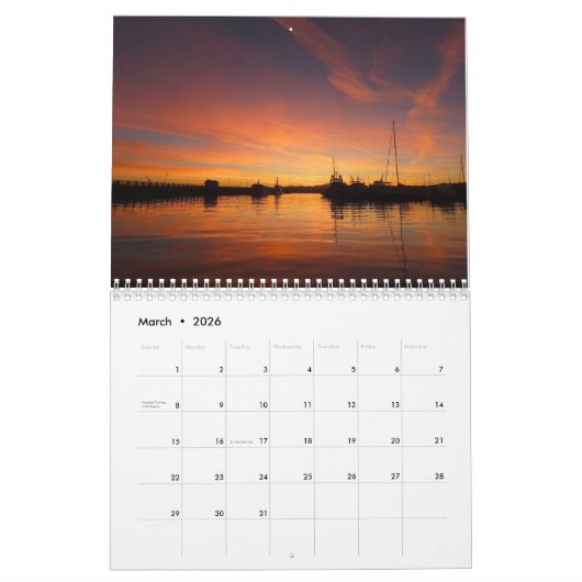 Morgenlicht - Sonnenaufgang über Monterey Bay Kalender (Mär 2026)