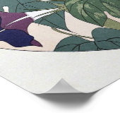 Morgenlorbeer, Hiroshige, Ukiyo-e Poster (Ecke)
