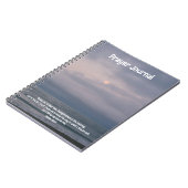 Morgenmond über dem "Ocean Bible" Journal Notizblock (Linke Seite)