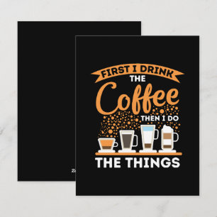 Morgenmotivation Boost - Mantra für Kaffeeliebhabe Feiertagskarte