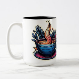 Morgenmotivation Sticker Zweifarbige Tasse