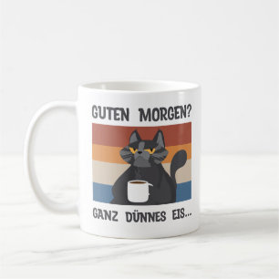Morgenmuffel Geschenk für Kaffeeliebhaber Katze Kaffeetasse