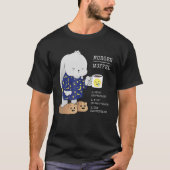 Morgenmuffel Rabbit Kaffee Müde Spätschläfer Pyja T-Shirt (Vorderseite)