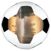 Morgennebel am Fluss in den Pinien Fußball (Gedreht)