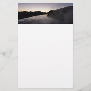 Morgennebel am Jackson River im Grand Teton Briefpapier