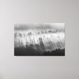 Morgennebel auf dem Berg Leinwanddruck