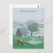 Morgennebel auf dem Gebirge Postkarte (Vorne/Hinten)