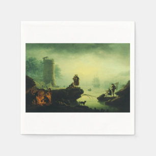 Morgennebel auf See von Joseph Vernet  Serviette
