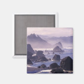 Morgennebel entlang der Küste von Oregon bei Nesik Magnet (Vorderseite/Rückseite)