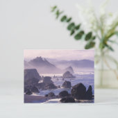 Morgennebel entlang der Küste von Oregon bei Nesik Postkarte (Stehend Vorderseite)
