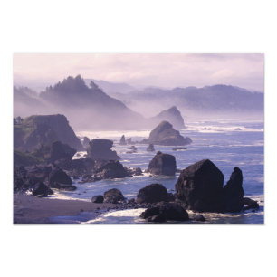 Morgennebel entlang der Oregon-Küste nahe Nesika, Fotodruck