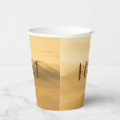 Morgennebel Goldschichten Sonnenaufgang Zuhause Zi Pappbecher (Rechts)