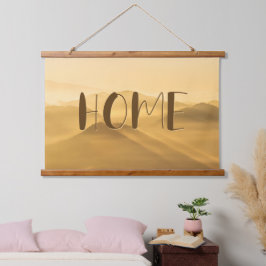 Morgennebel Goldschichten Sonnenaufgang Zuhause Zi Wandteppich Mit Holzrahmen